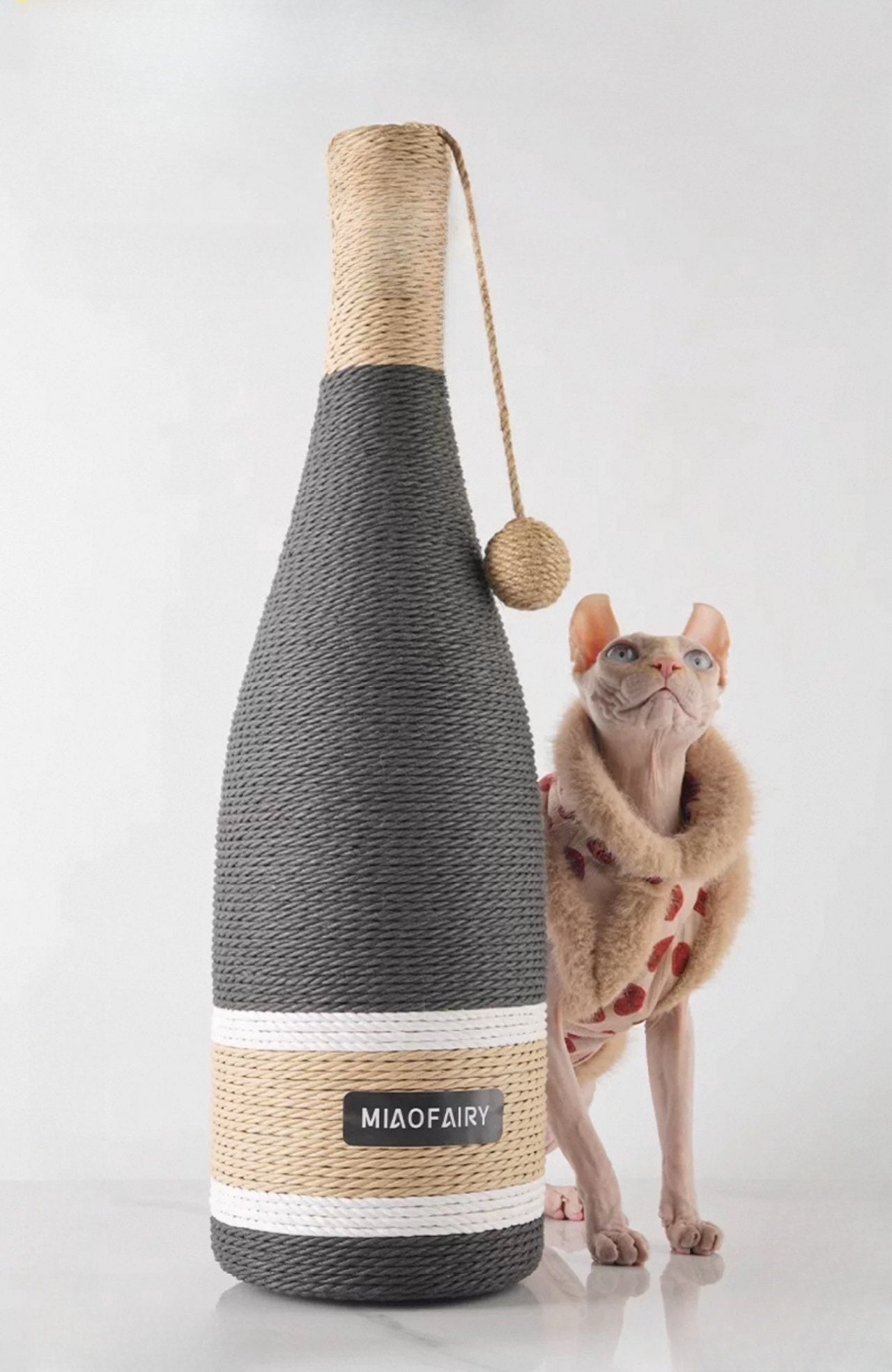 Luxury Cat Scratcher Post – Wine Bottle Design