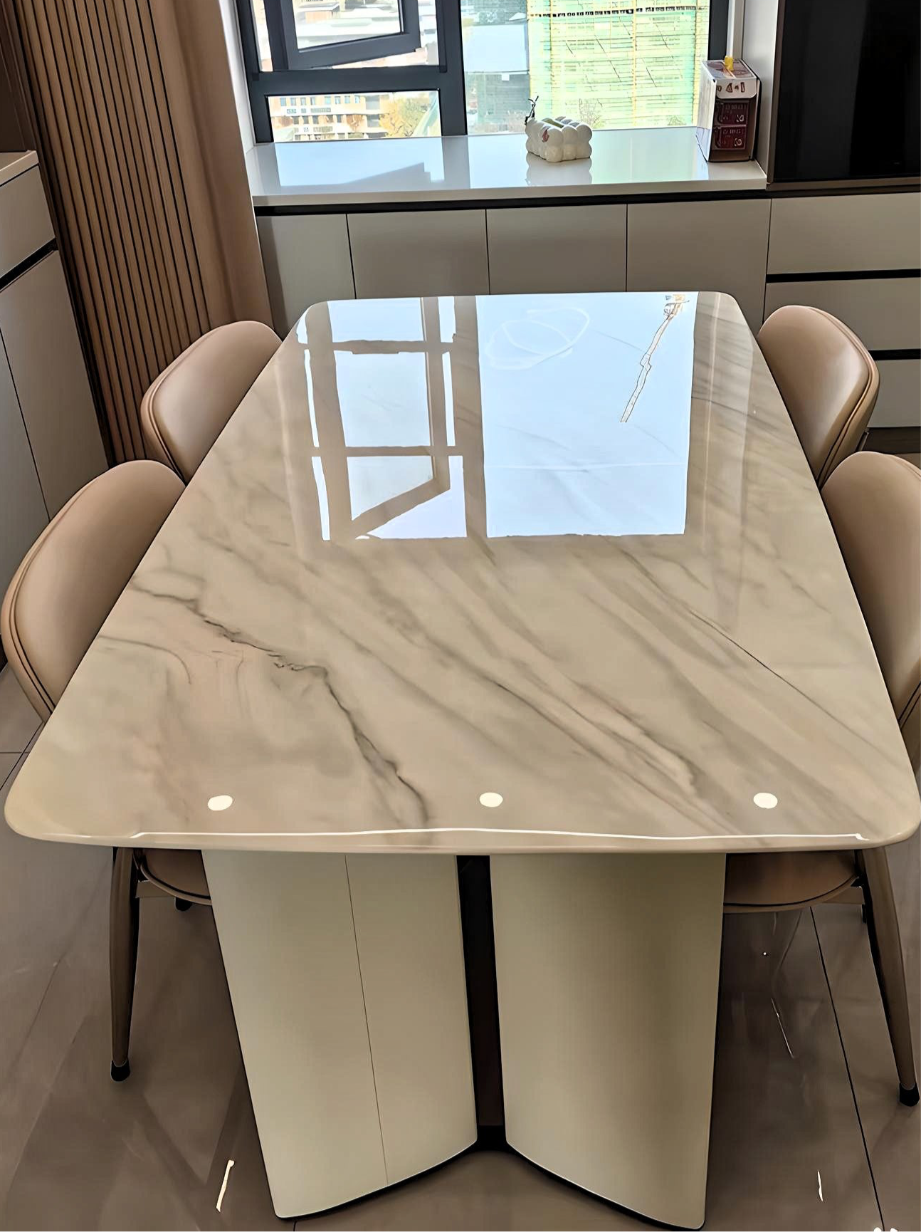 Eleganza Marble-Top Dining Table