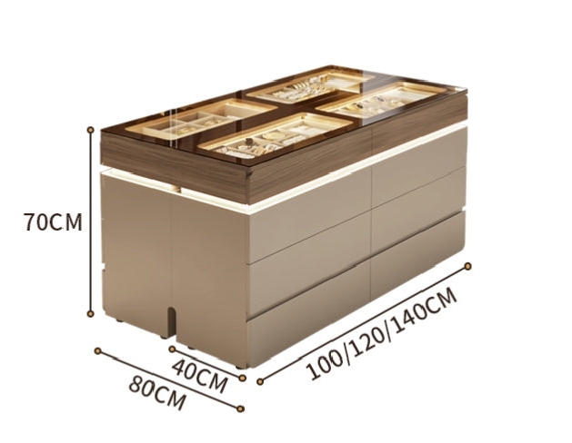LuxeVault™ Illuminated Jewelry & Storage Island