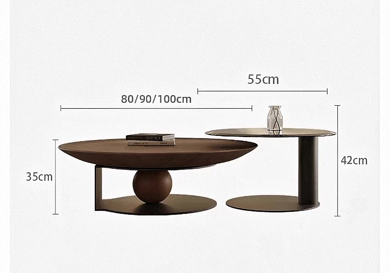 Solar Orbit Modern Coffee & Side Table Set
