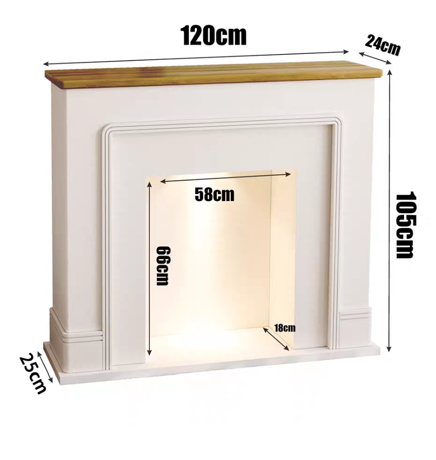 Aurora Faux Fireplace Mantel