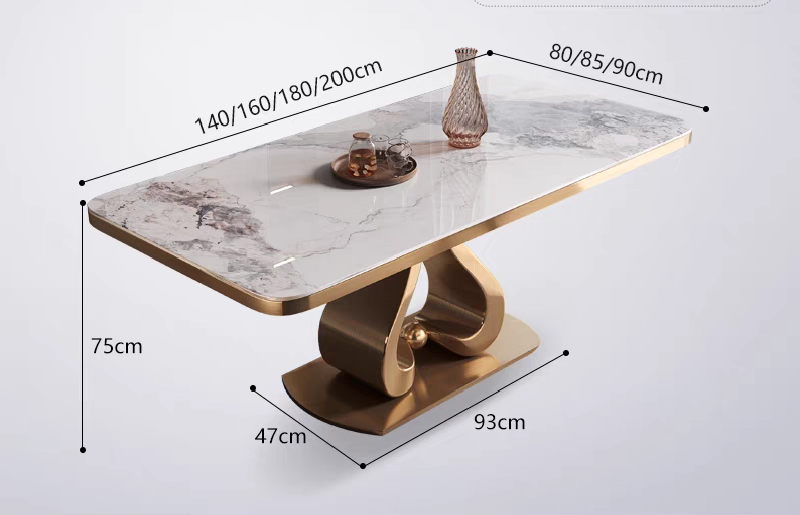 LuxeWave Marble Dining Table