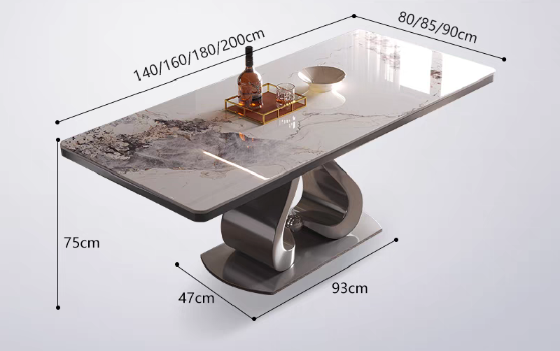 LuxeWave Marble Dining Table