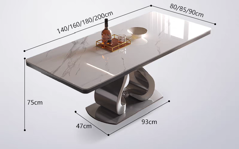 LuxeWave Marble Dining Table