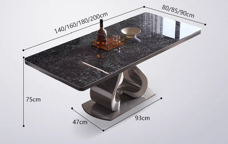 LuxeWave Marble Dining Table