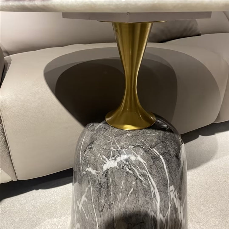Opulent Luxe Marble Side Table