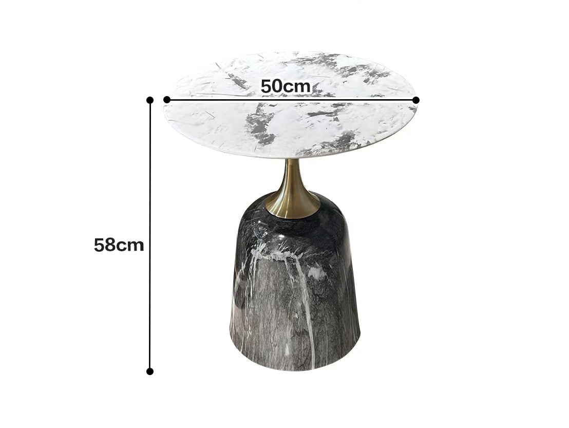Opulent Luxe Marble Side Table