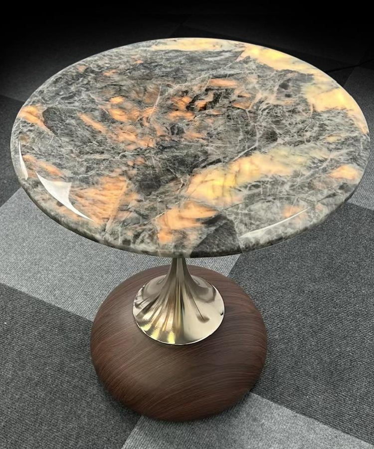 Opulent Luxe Marble Side Table