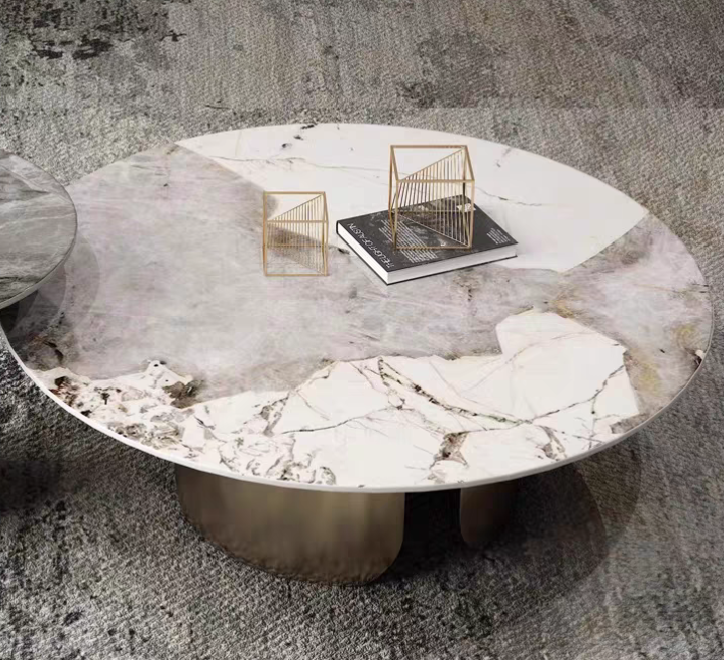 LuxeVine Marble Coffee Table Set