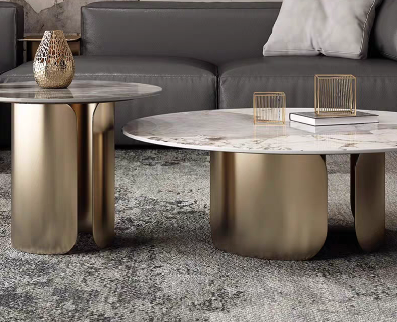 LuxeVine Marble Coffee Table Set