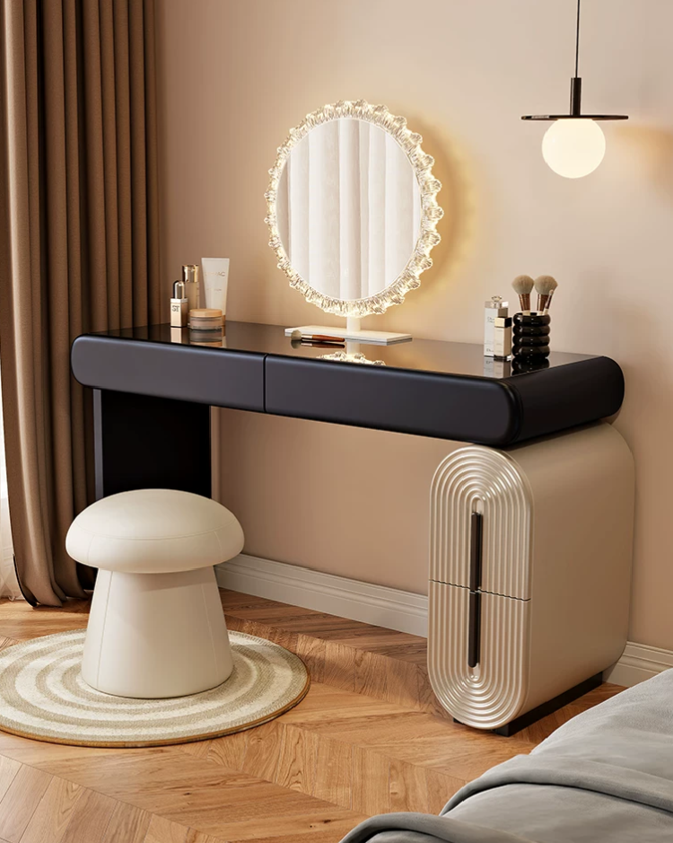 Aurora Luxe Modular Vanity Table with LED Mirror