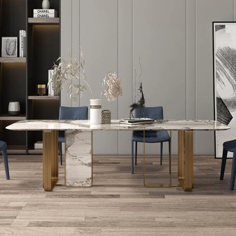 Aurora Luxe Rock Slab Dining Table