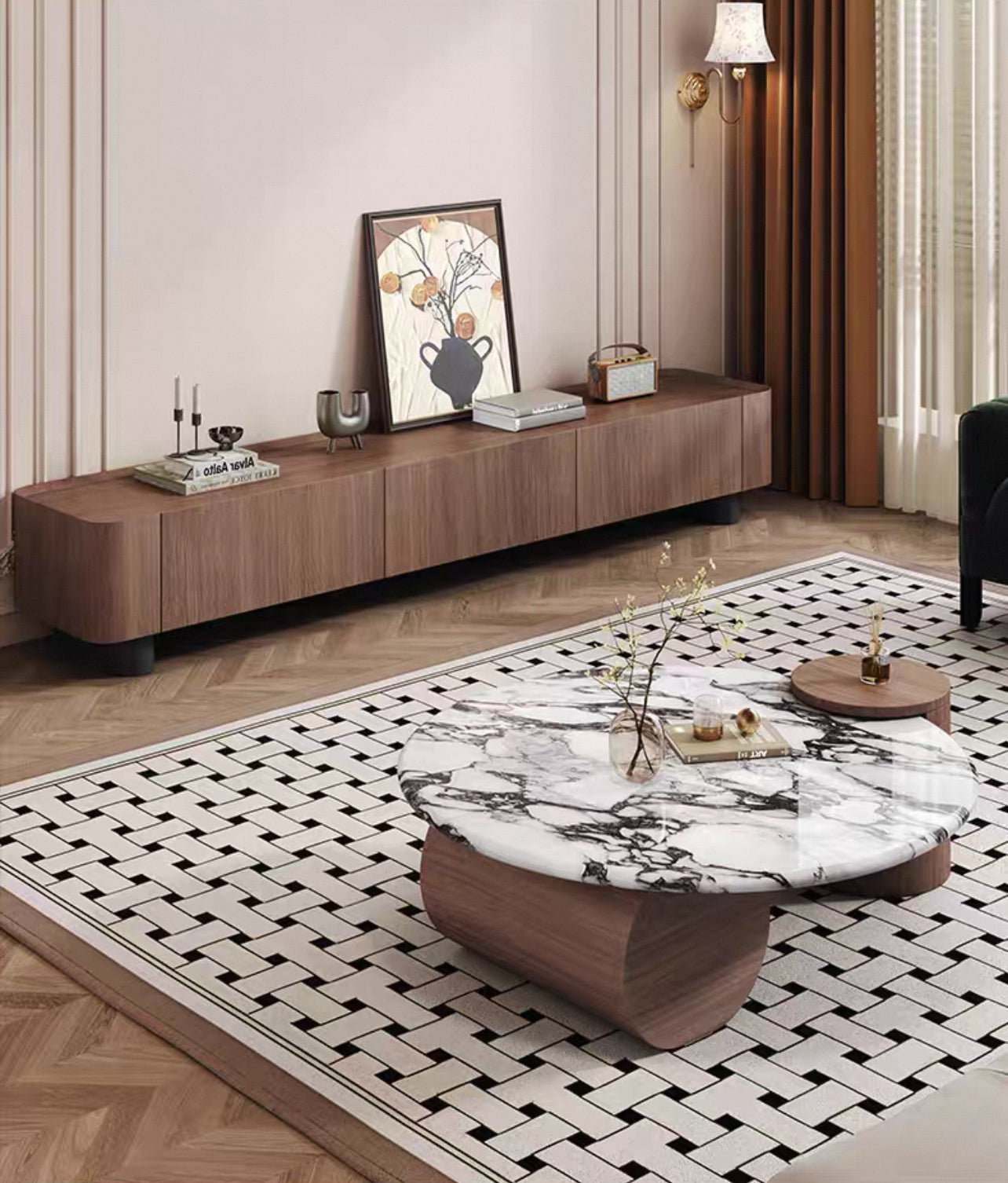 Luna Noir Marble Coffee Table