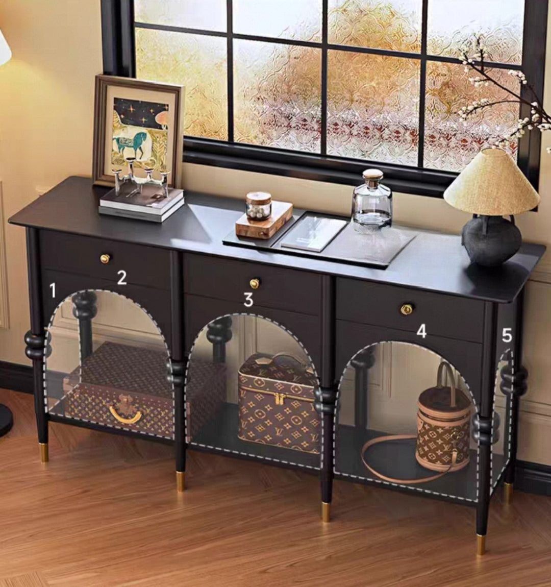 Noir Vista Display Sideboard