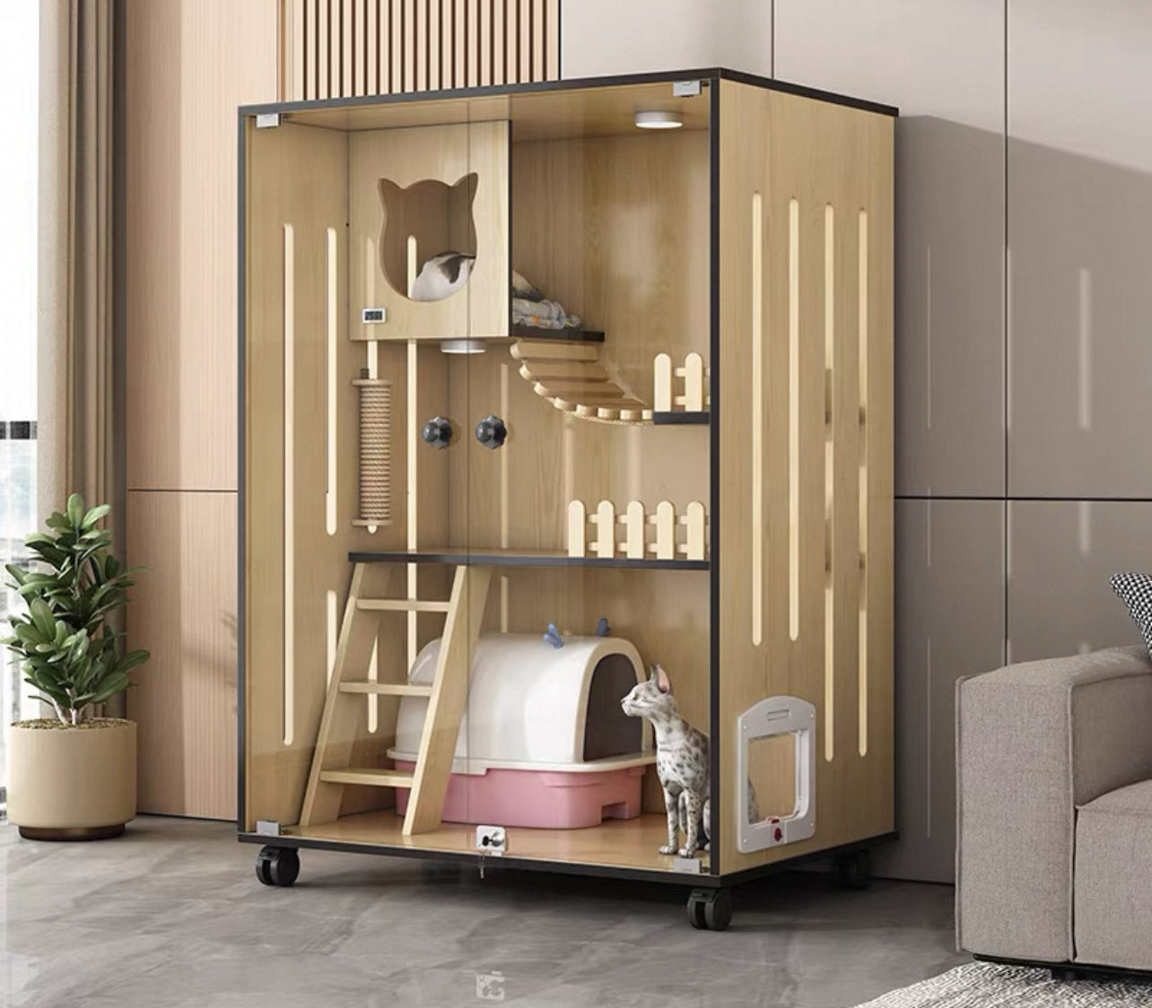 PurrNook Multi-Function Cat Cabinet