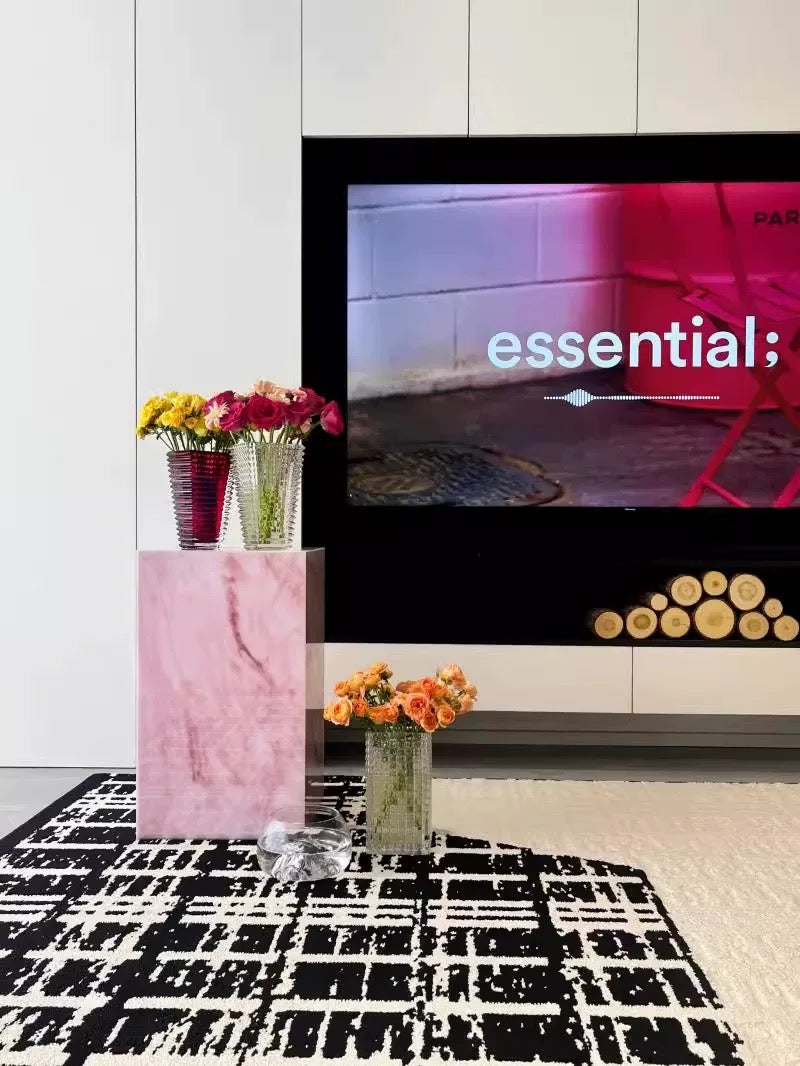 Rosé Luxe Acrylic Side Table