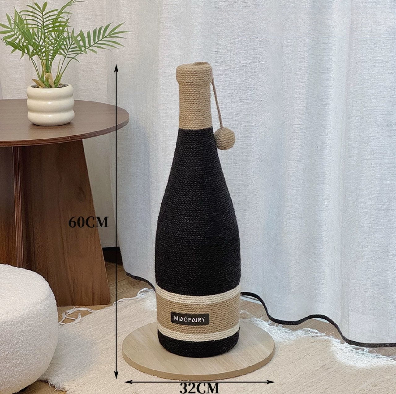 Luxury Cat Scratcher Post – Wine Bottle Design