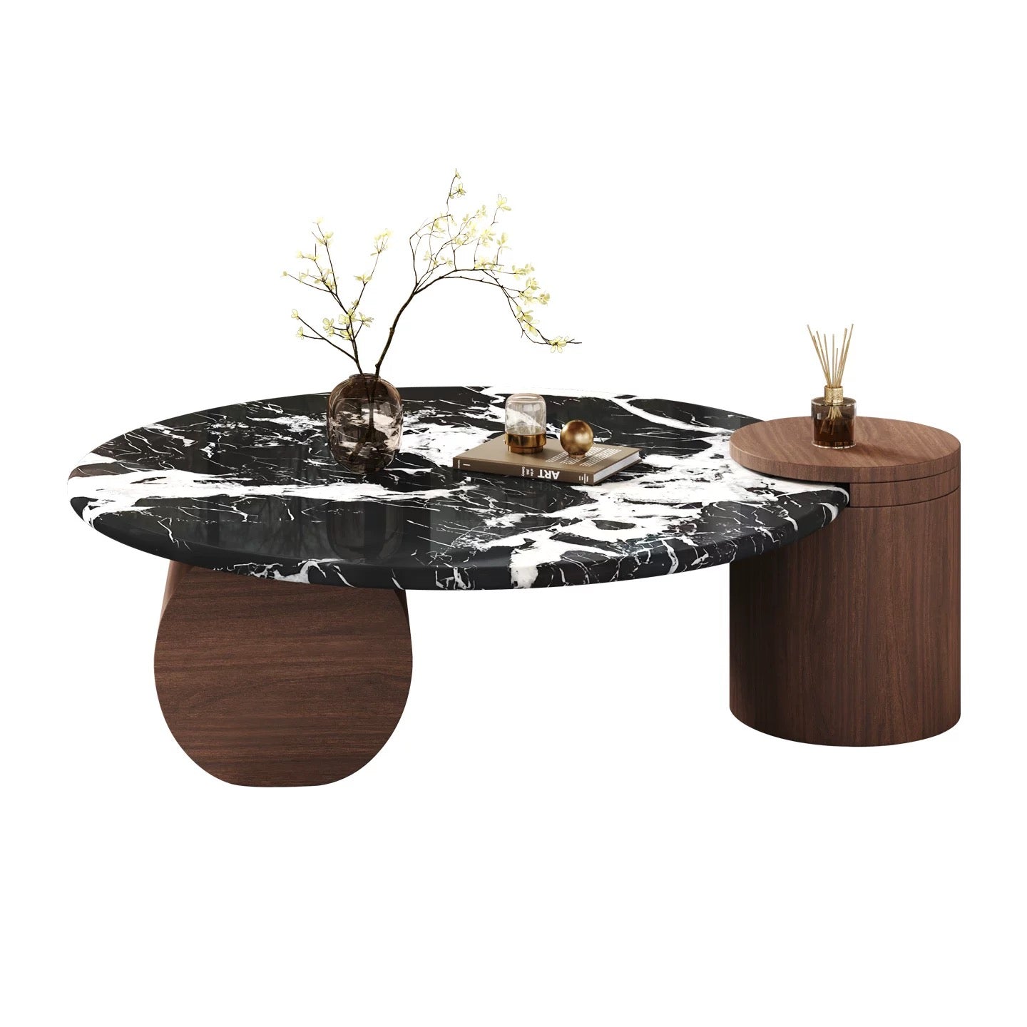 Luna Noir Marble Coffee Table