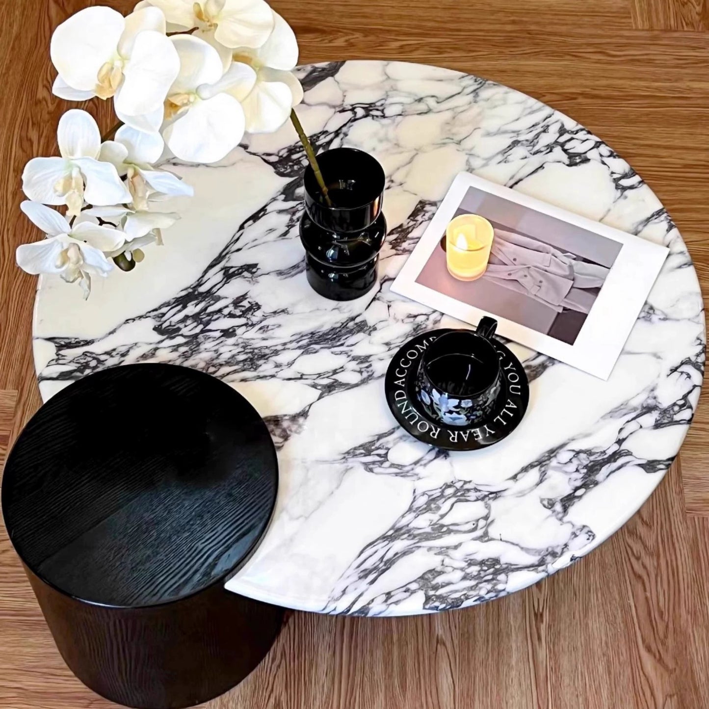 Luna Noir Marble Coffee Table