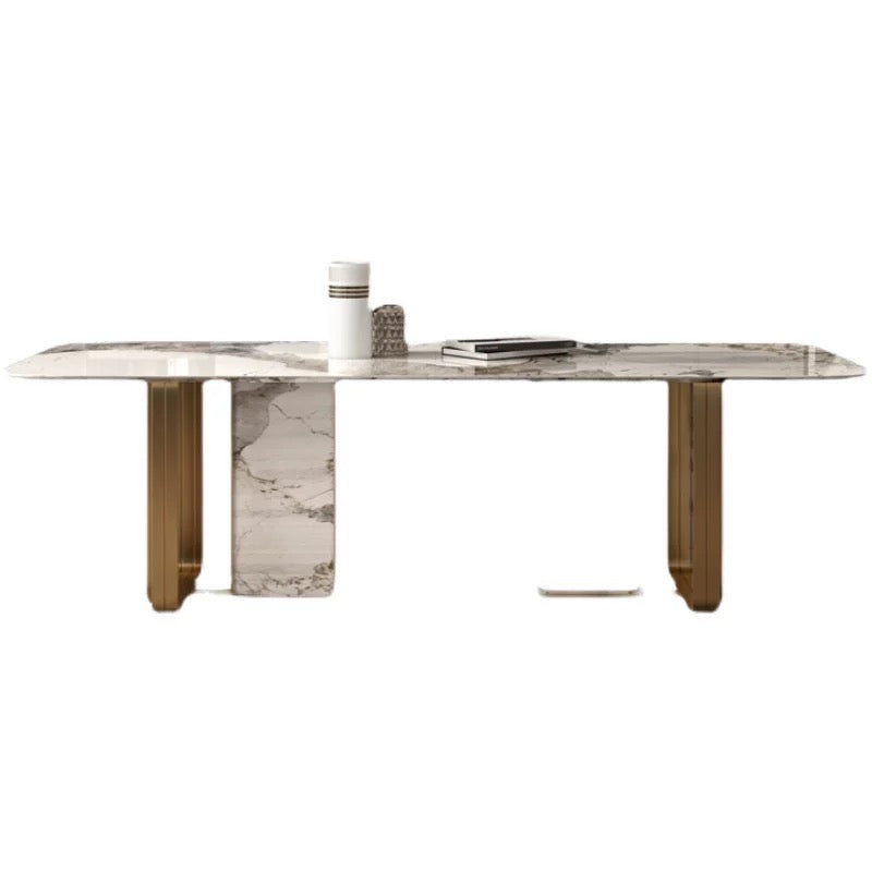 Aurora Luxe Rock Slab Dining Table