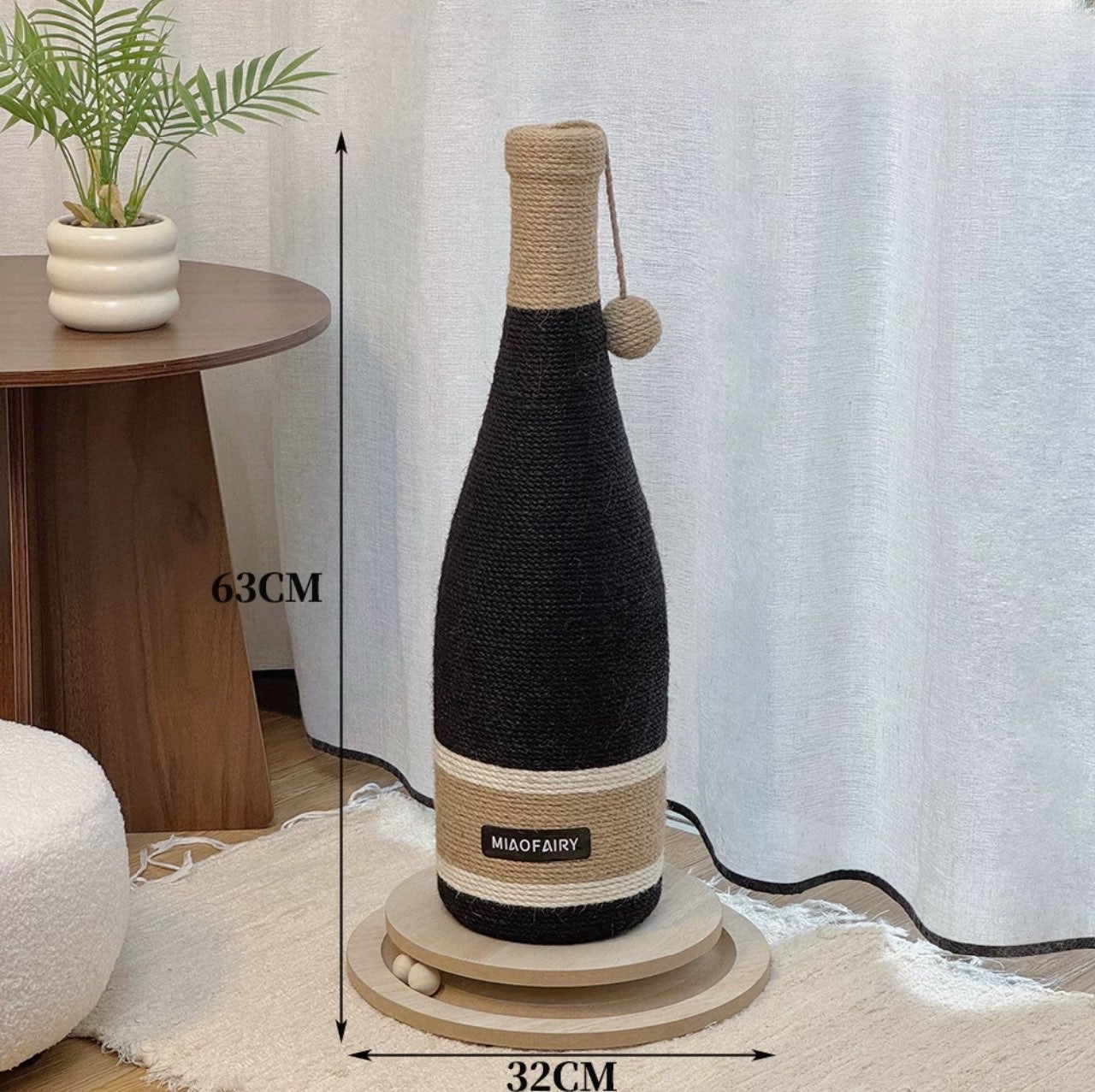 Luxury Cat Scratcher Post – Wine Bottle Design