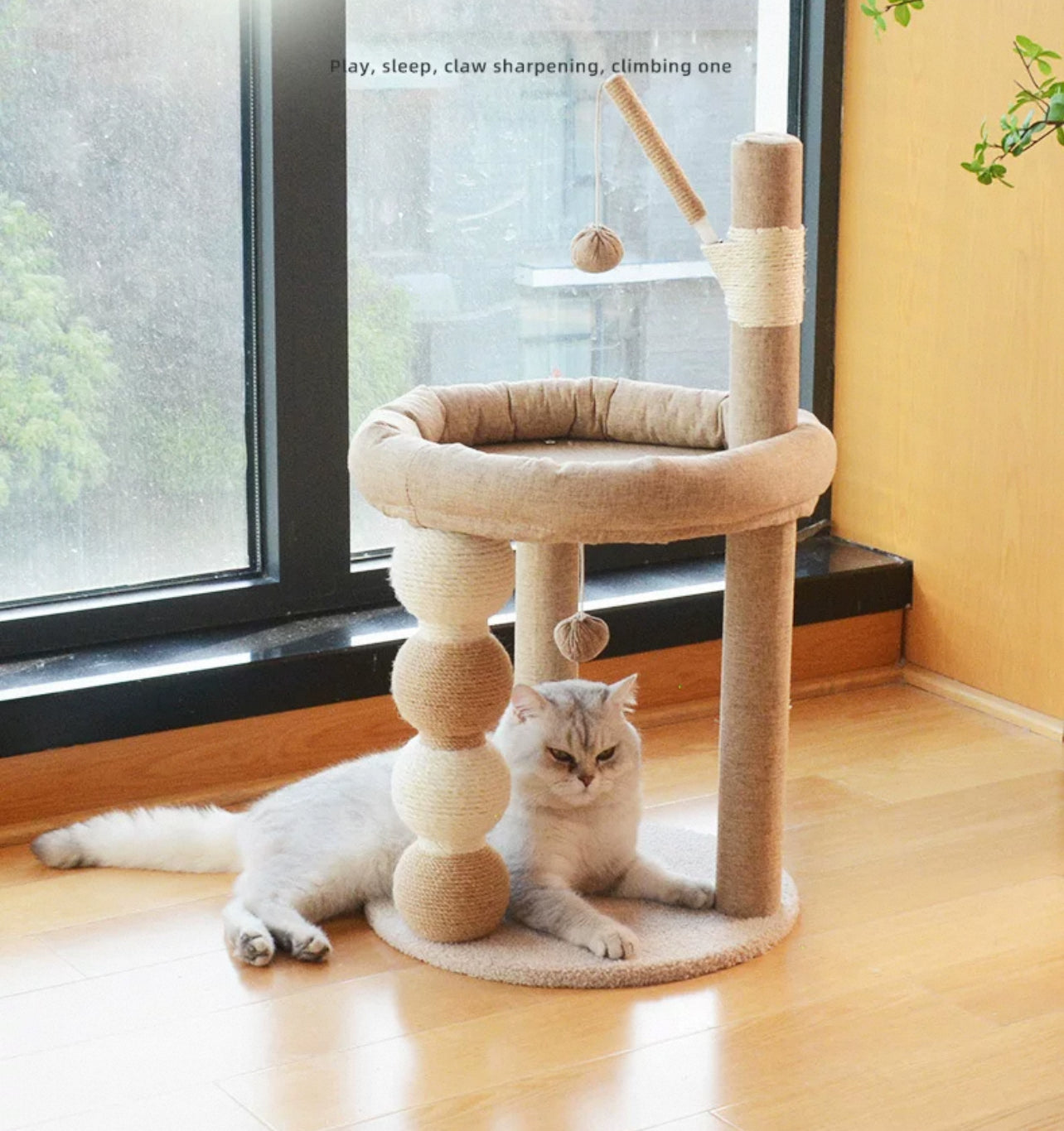 Modern Cat Tree Tower – Sleep, Play & Scratch in Style!
