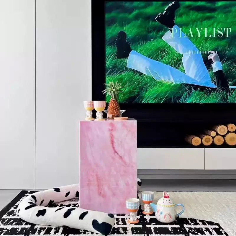 Rosé Luxe Acrylic Side Table
