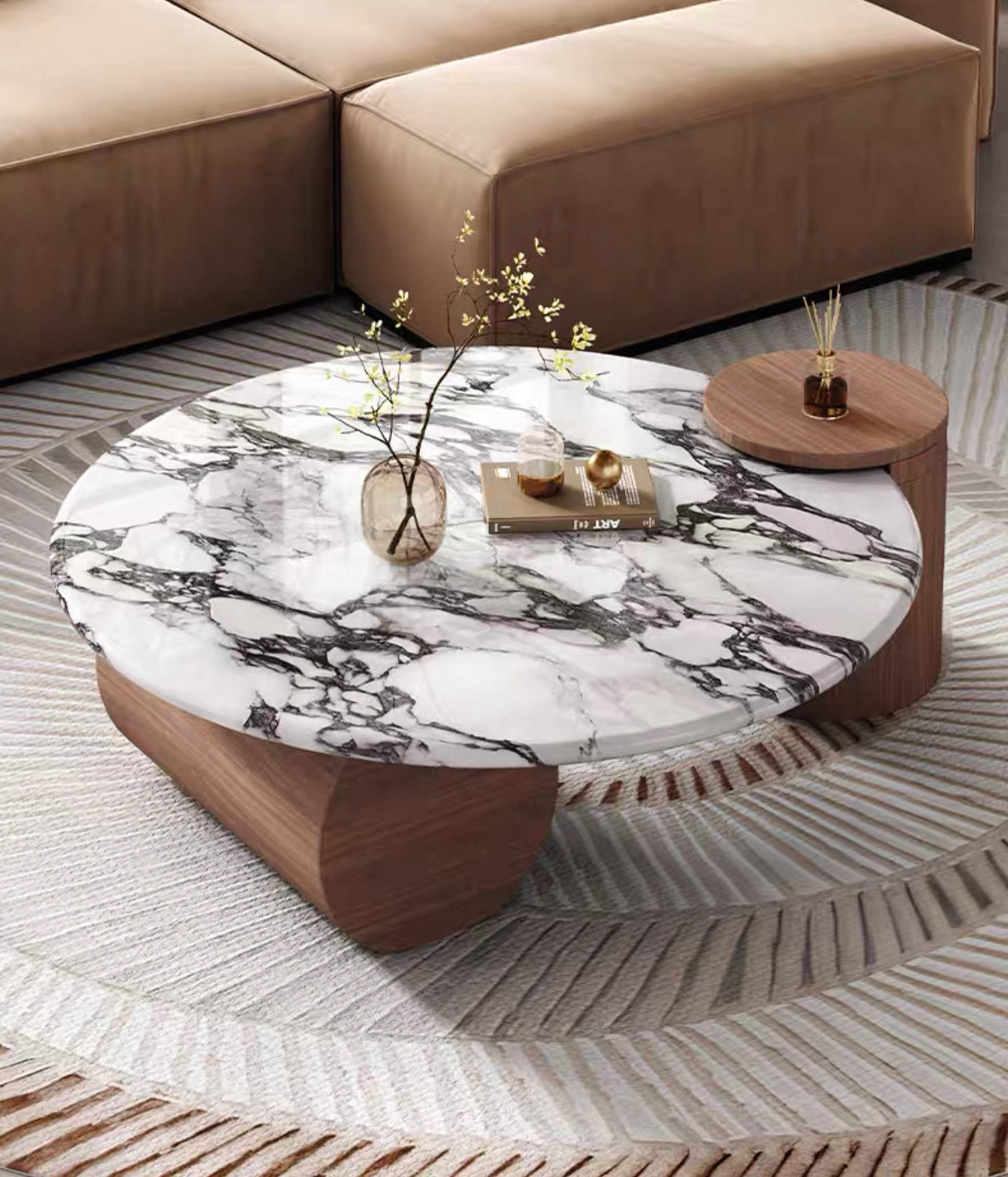 Luna Noir Marble Coffee Table