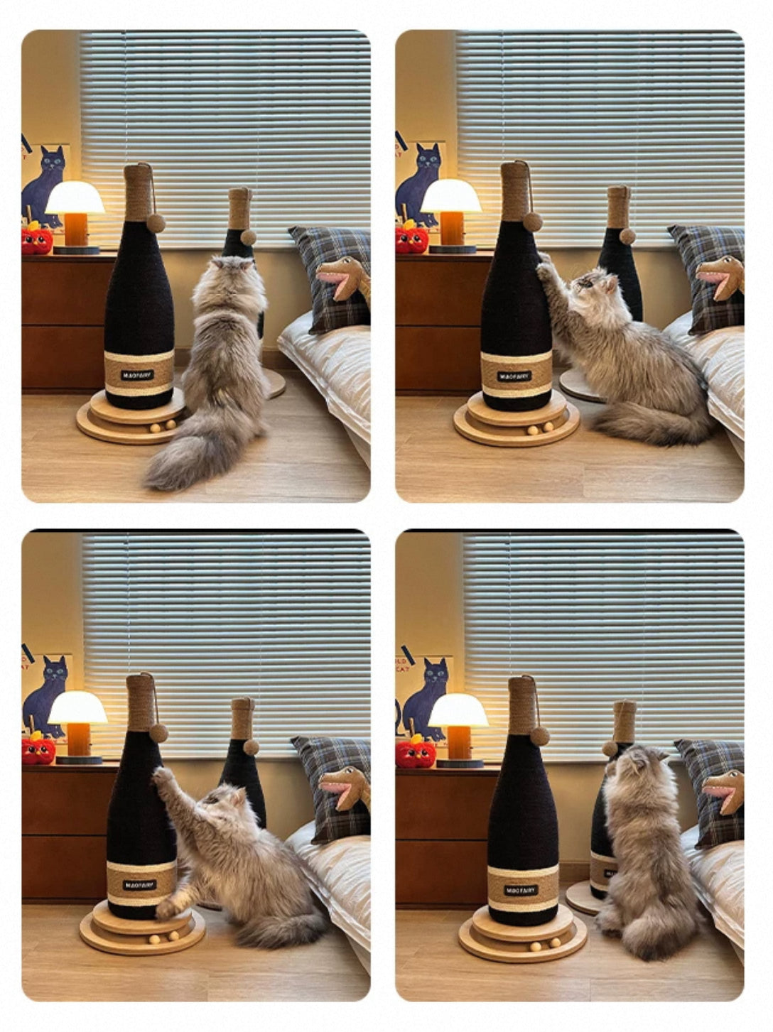 Luxury Cat Scratcher Post – Wine Bottle Design