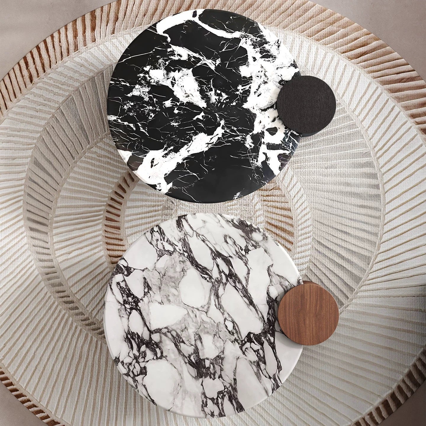 Luna Noir Marble Coffee Table