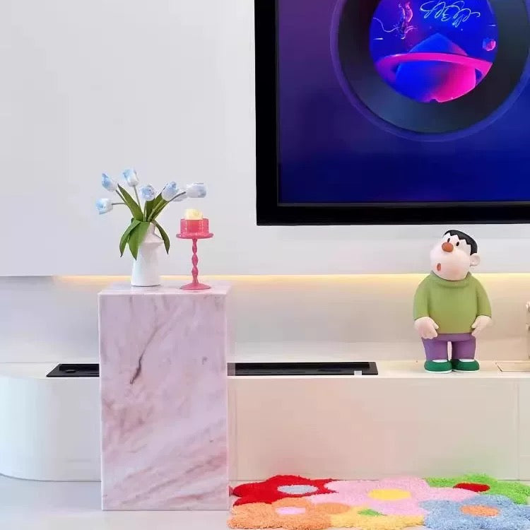 Rosé Luxe Acrylic Side Table