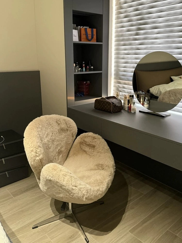 LuxePlush Swan Chair
