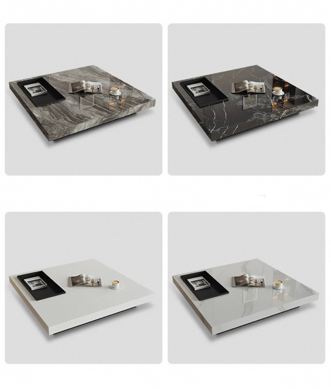 Modern Luxe Square Coffee Table