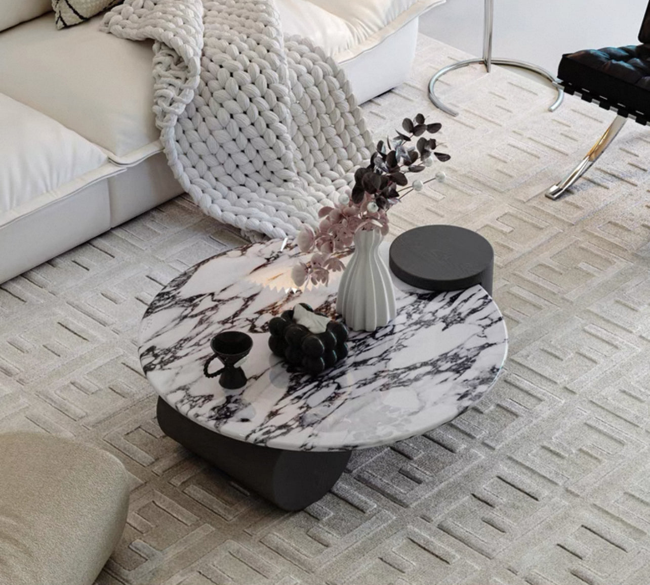 Luna Noir Marble Coffee Table