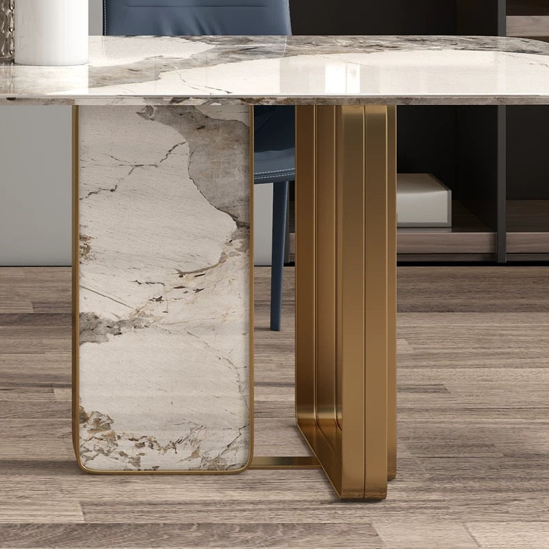 Aurora Luxe Rock Slab Dining Table