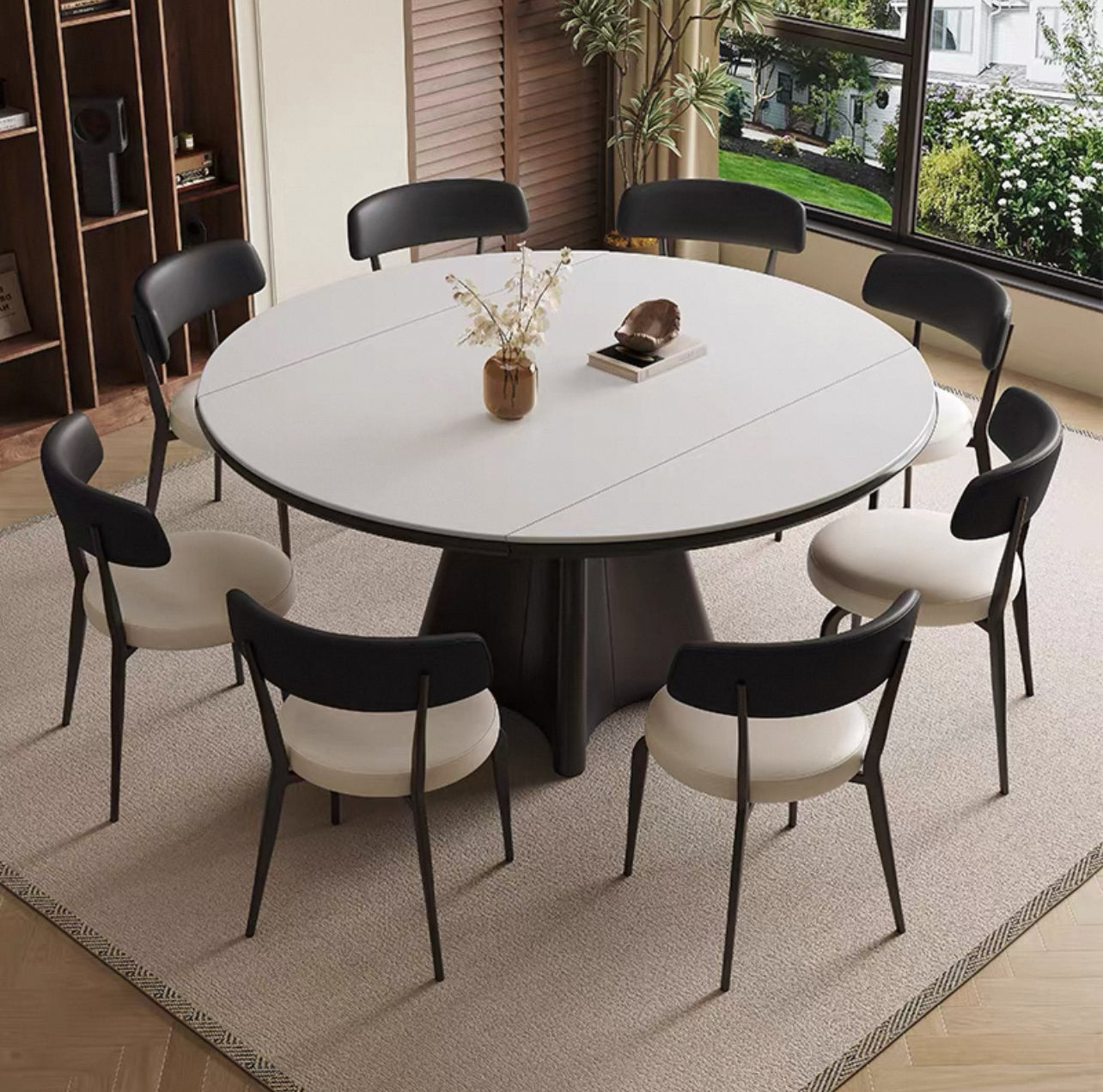 VersaLuxe Extendable Stone Dining Table
