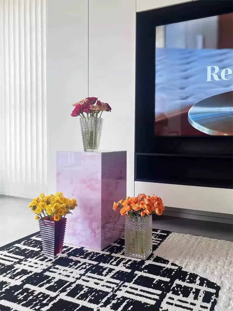 Rosé Luxe Acrylic Side Table