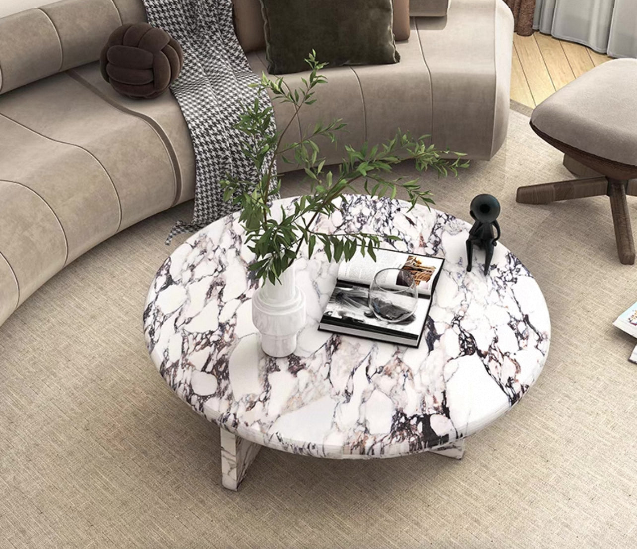 Aurora Vein Marble Coffee Table