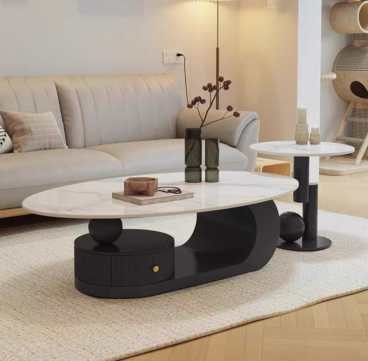 Ellipse Elegance Coffee Table Set