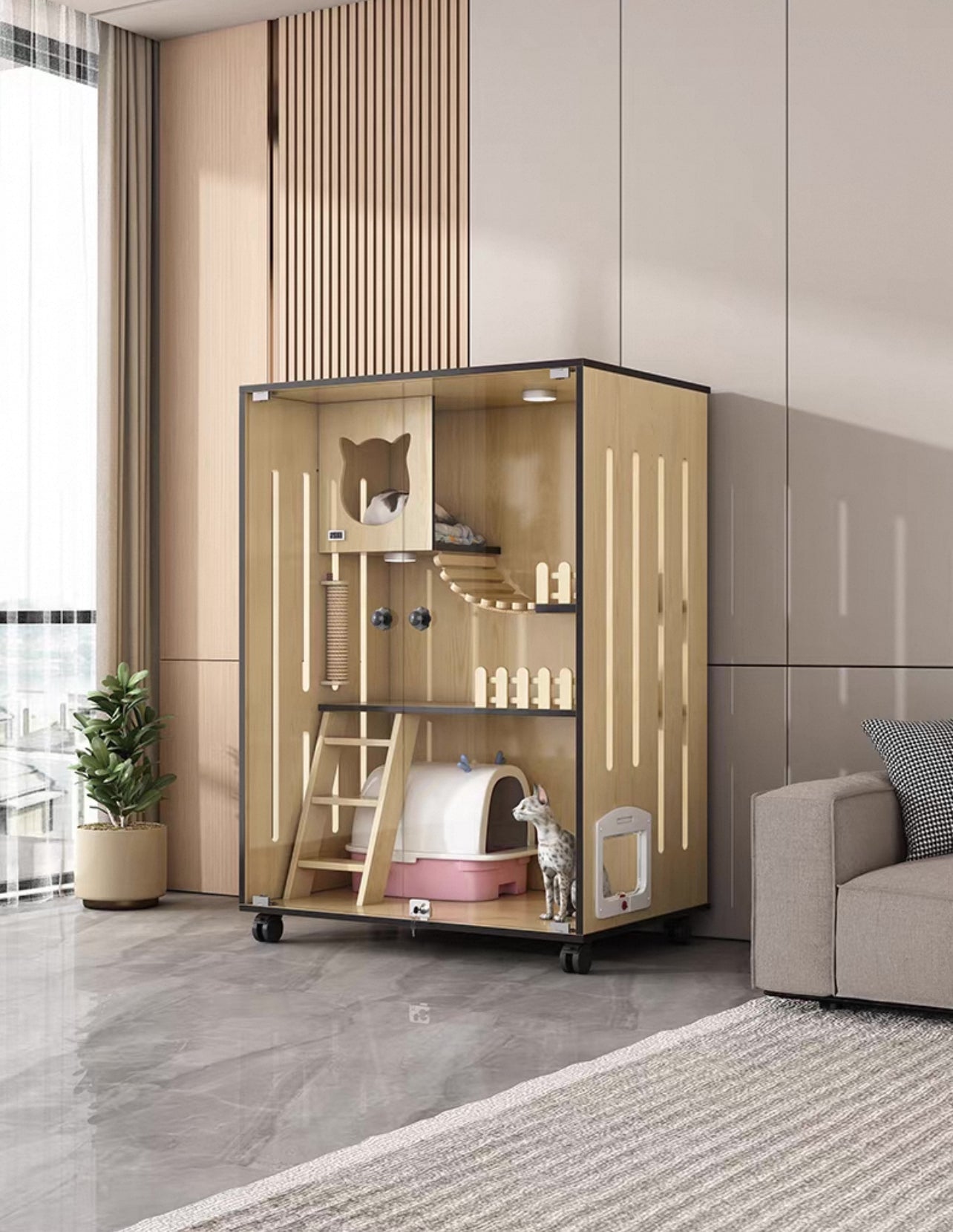 PurrNook Multi-Function Cat Cabinet
