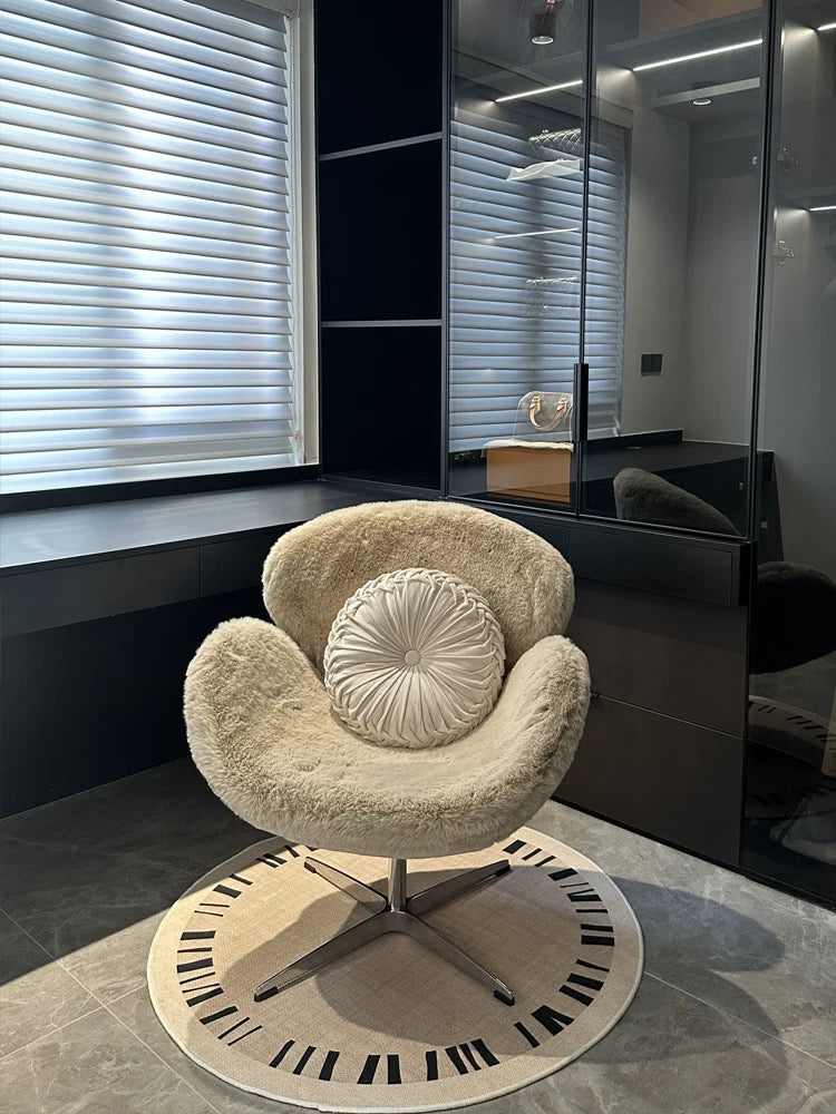 LuxePlush Swan Chair