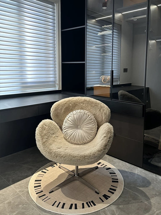 LuxePlush Swan Chair