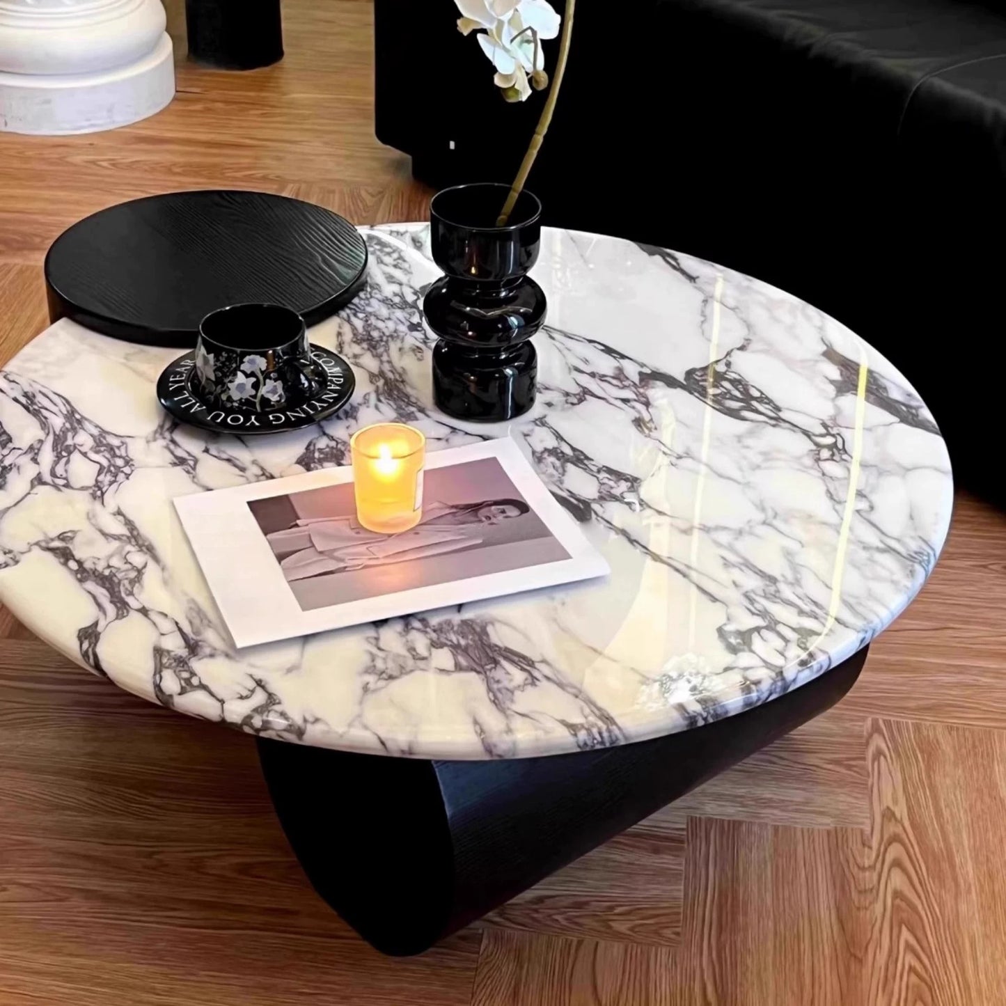 Luna Noir Marble Coffee Table