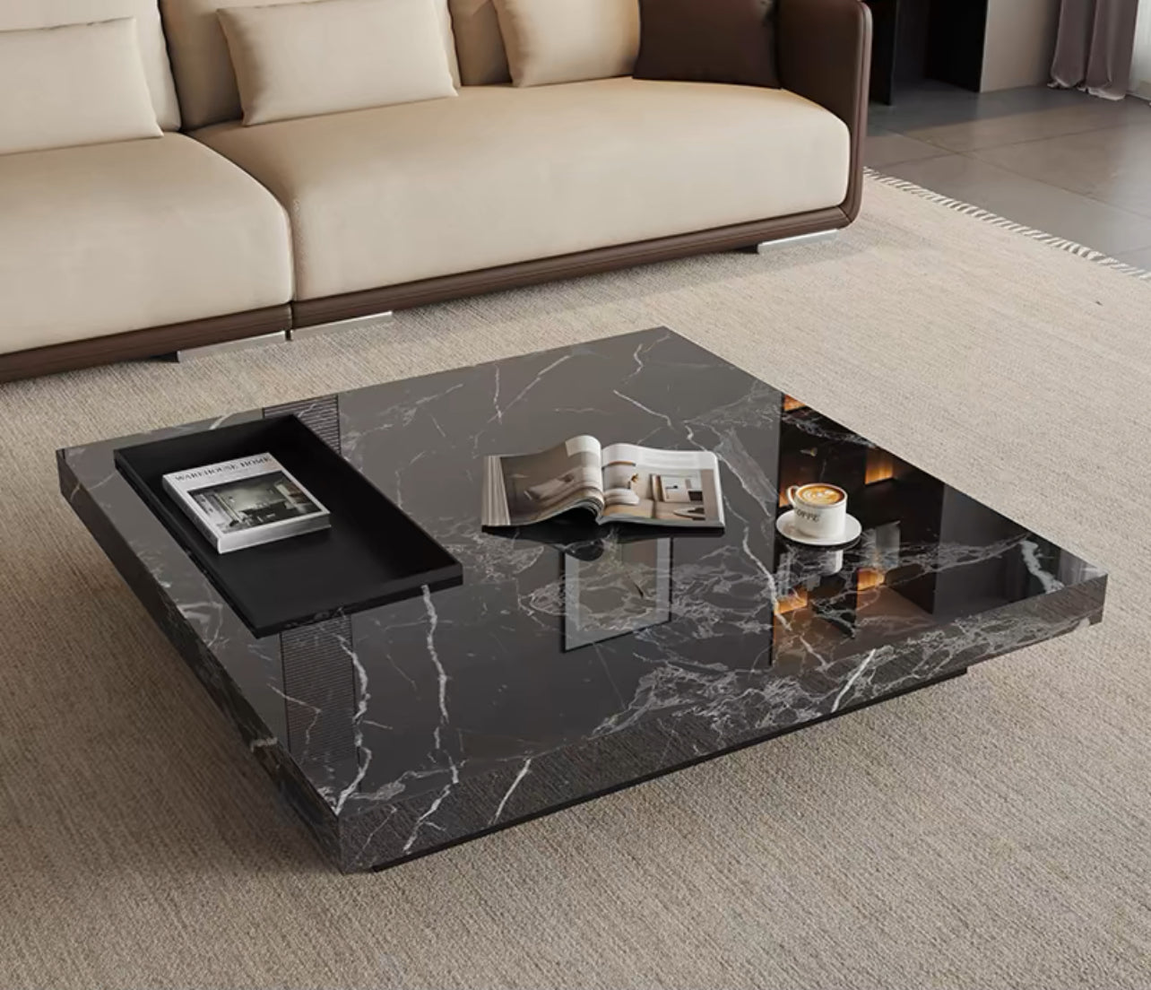 Modern Luxe Square Coffee Table