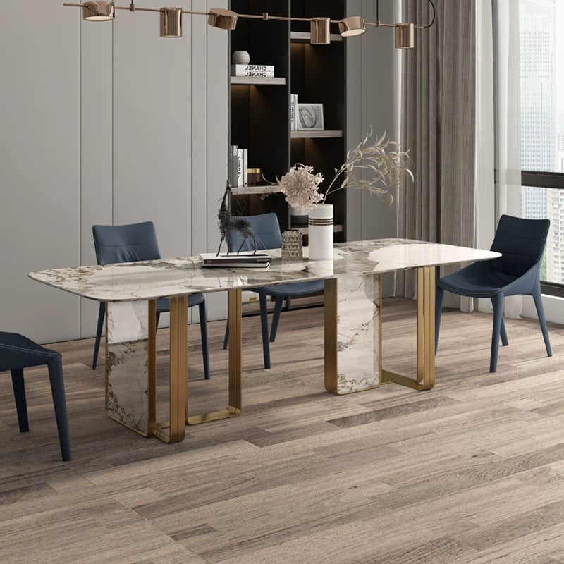 Aurora Luxe Rock Slab Dining Table