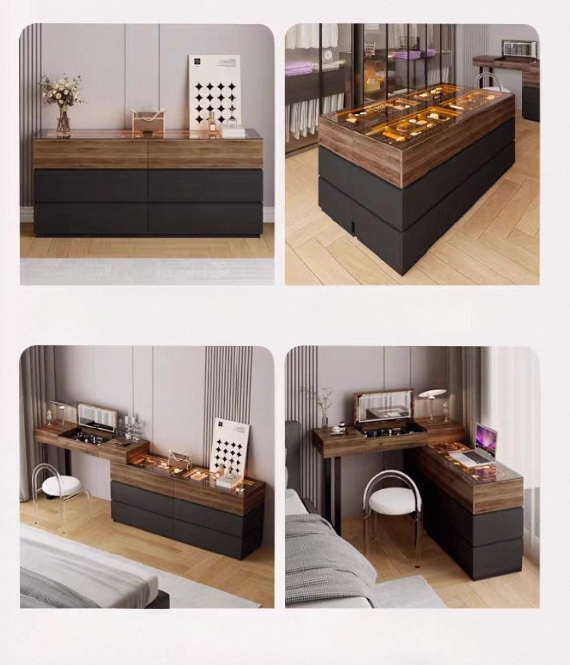 LuxeView Showcase Drawer Cabinet