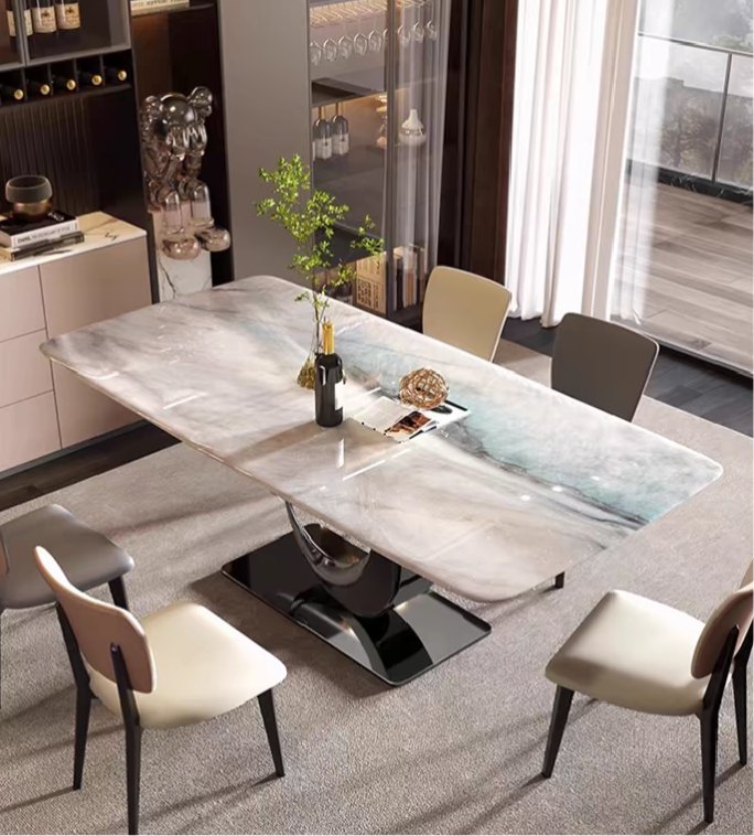 Luna Elegance Glass Dining Table