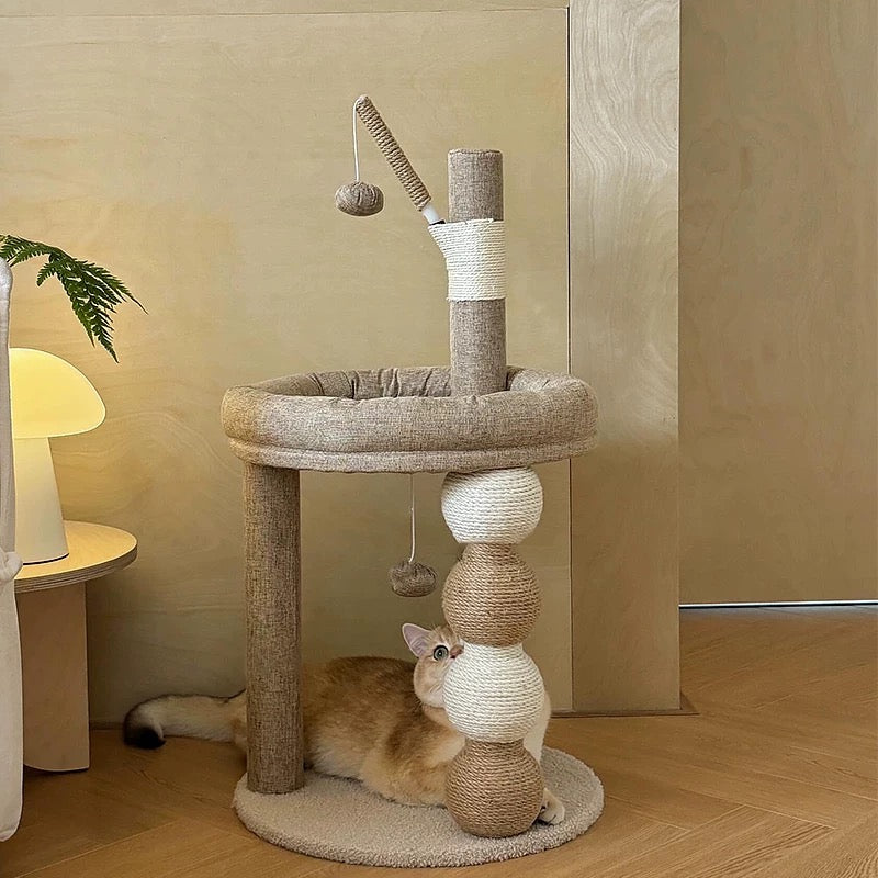 Modern Cat Tree Tower – Sleep, Play & Scratch in Style!