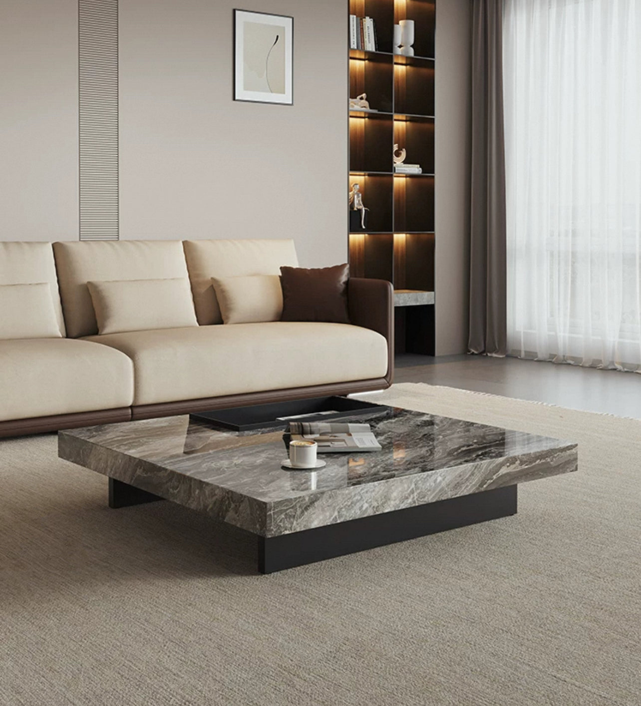Modern Luxe Square Coffee Table