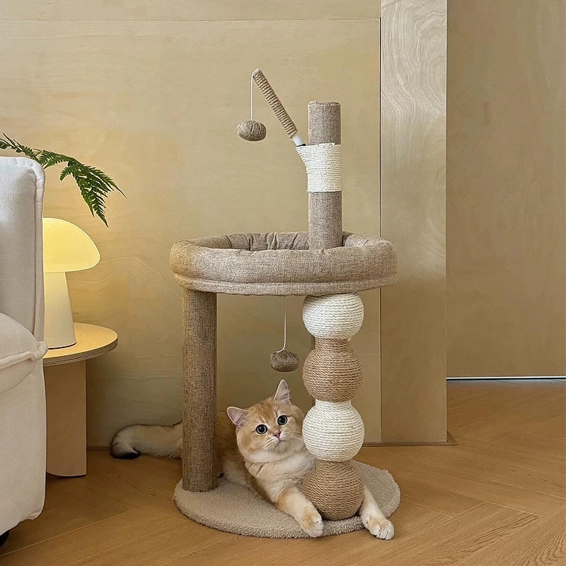 Modern Cat Tree Tower – Sleep, Play & Scratch in Style!